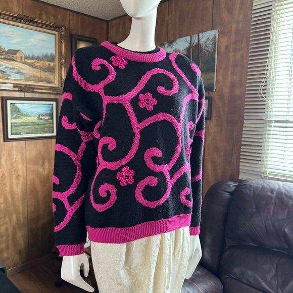 Amazing Floral Granny Cottagecore Vintage Sweater - Picture 3 of 8